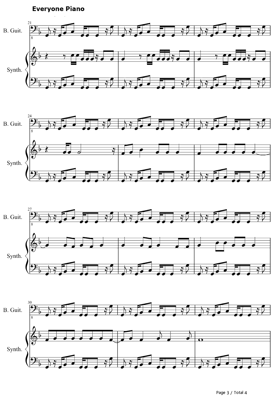 Sexy and I Know It钢琴谱-LMFAO3