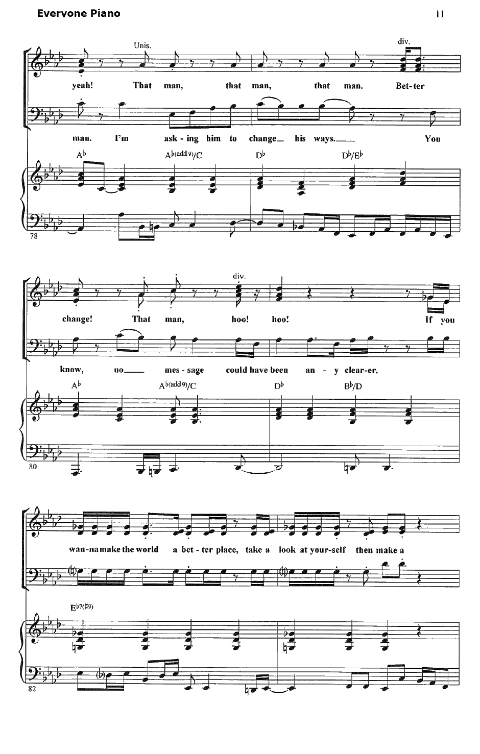 Manin the Mirror钢琴谱-MichaelJackson11