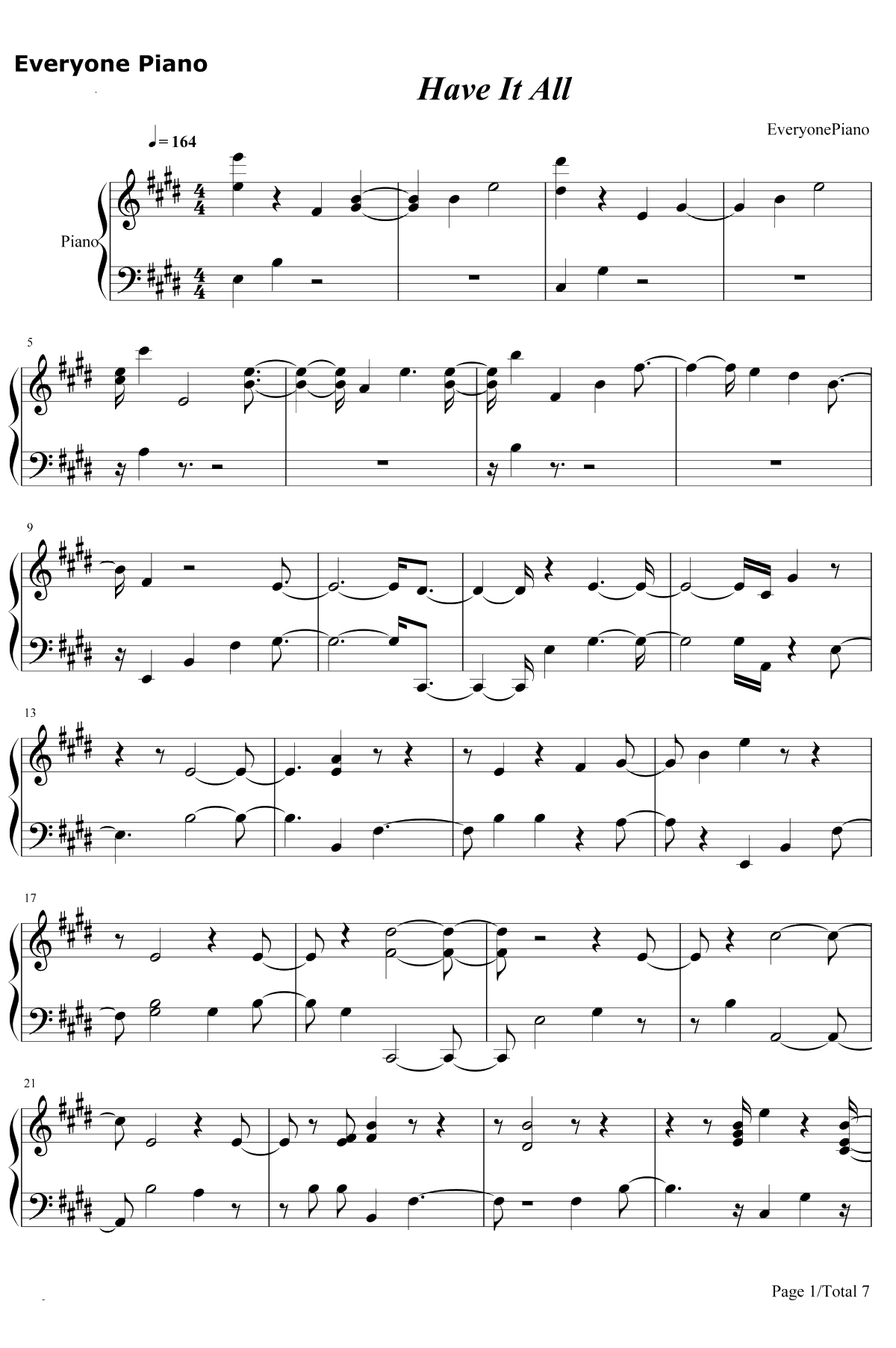 Have It All钢琴谱-Jason Mraz1