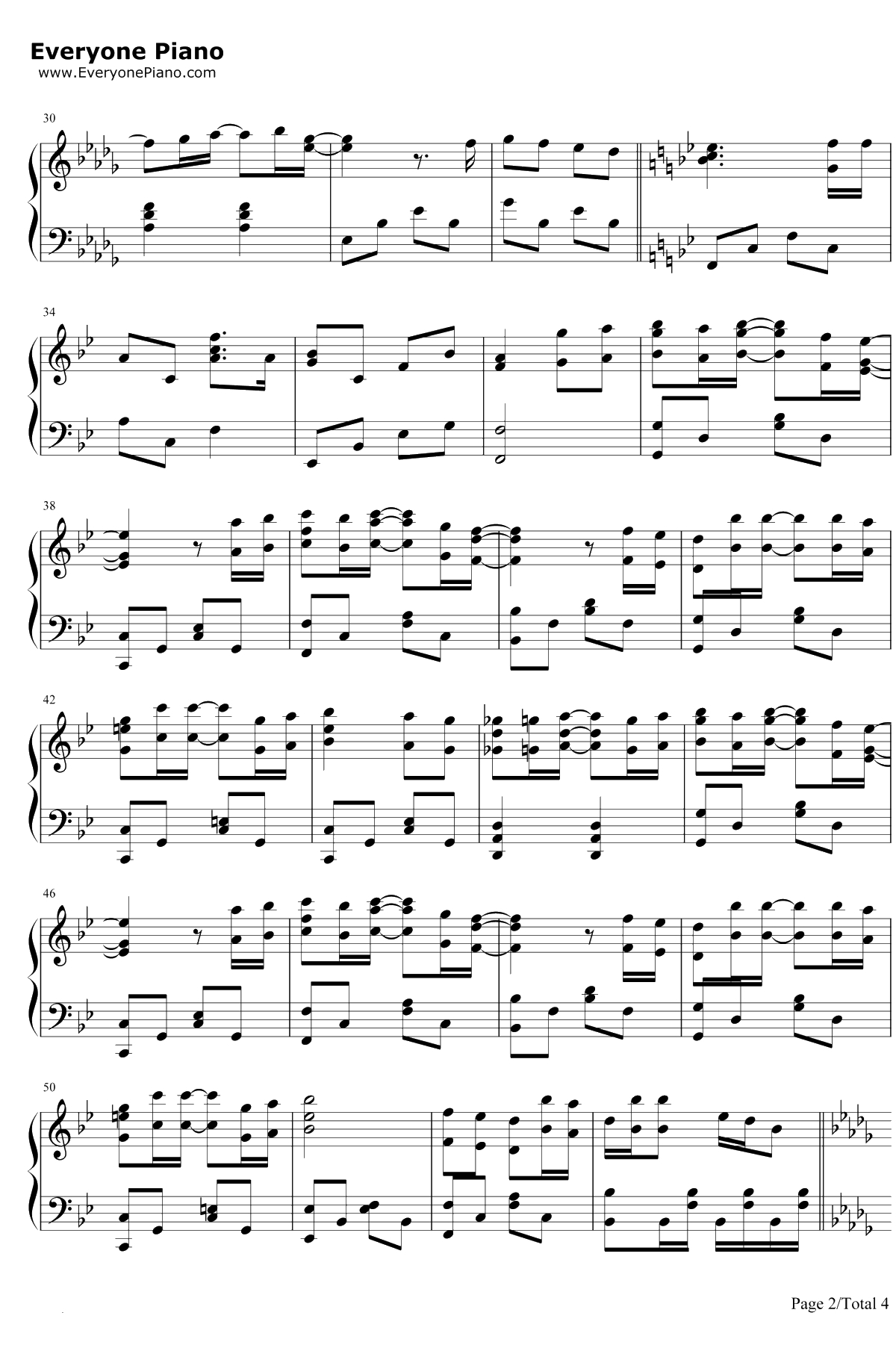 ひとり钢琴谱-XX:me2