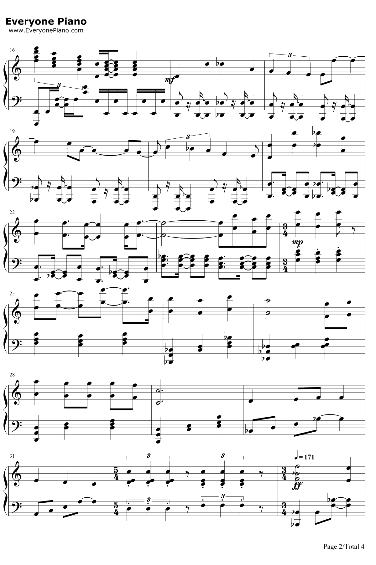 Asphyxia钢琴谱-Cö shu Nie2