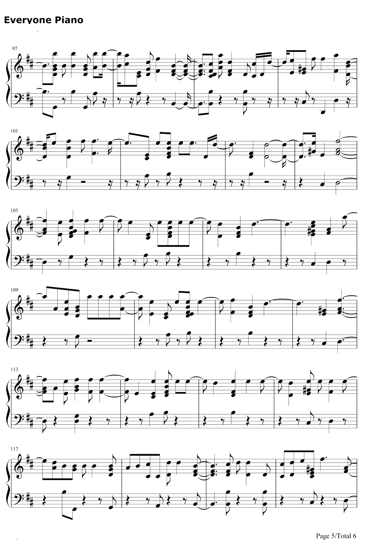 Everybody Hates Me钢琴谱-The Chainsmokers5