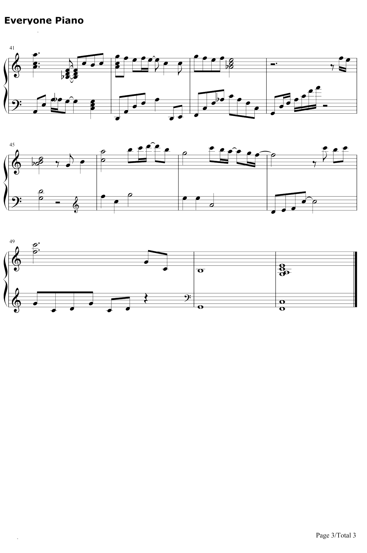 后来的我们 钢琴谱-五月天3