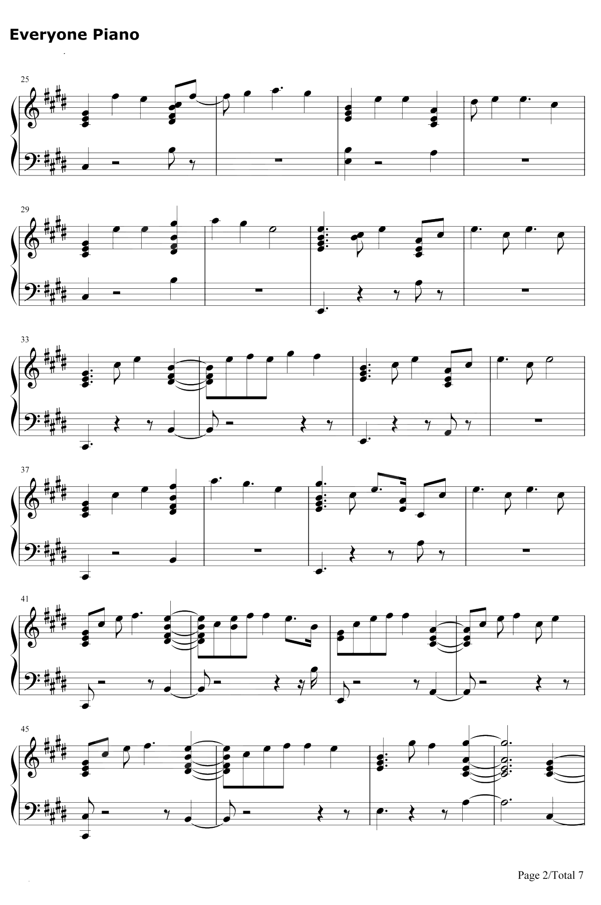 Babe钢琴谱-Sugarland / Taylor Swift2