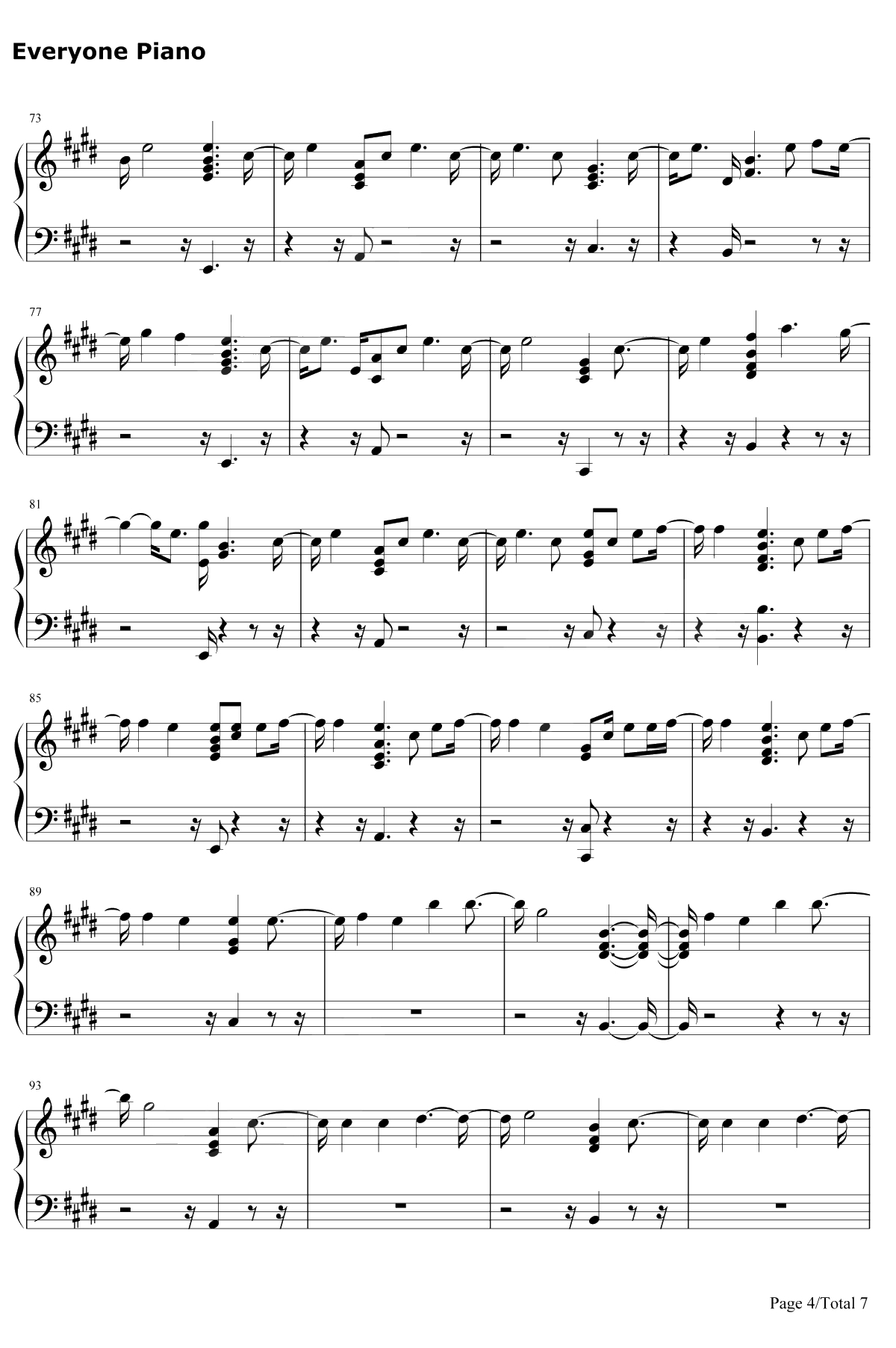 Babe钢琴谱-Sugarland / Taylor Swift4