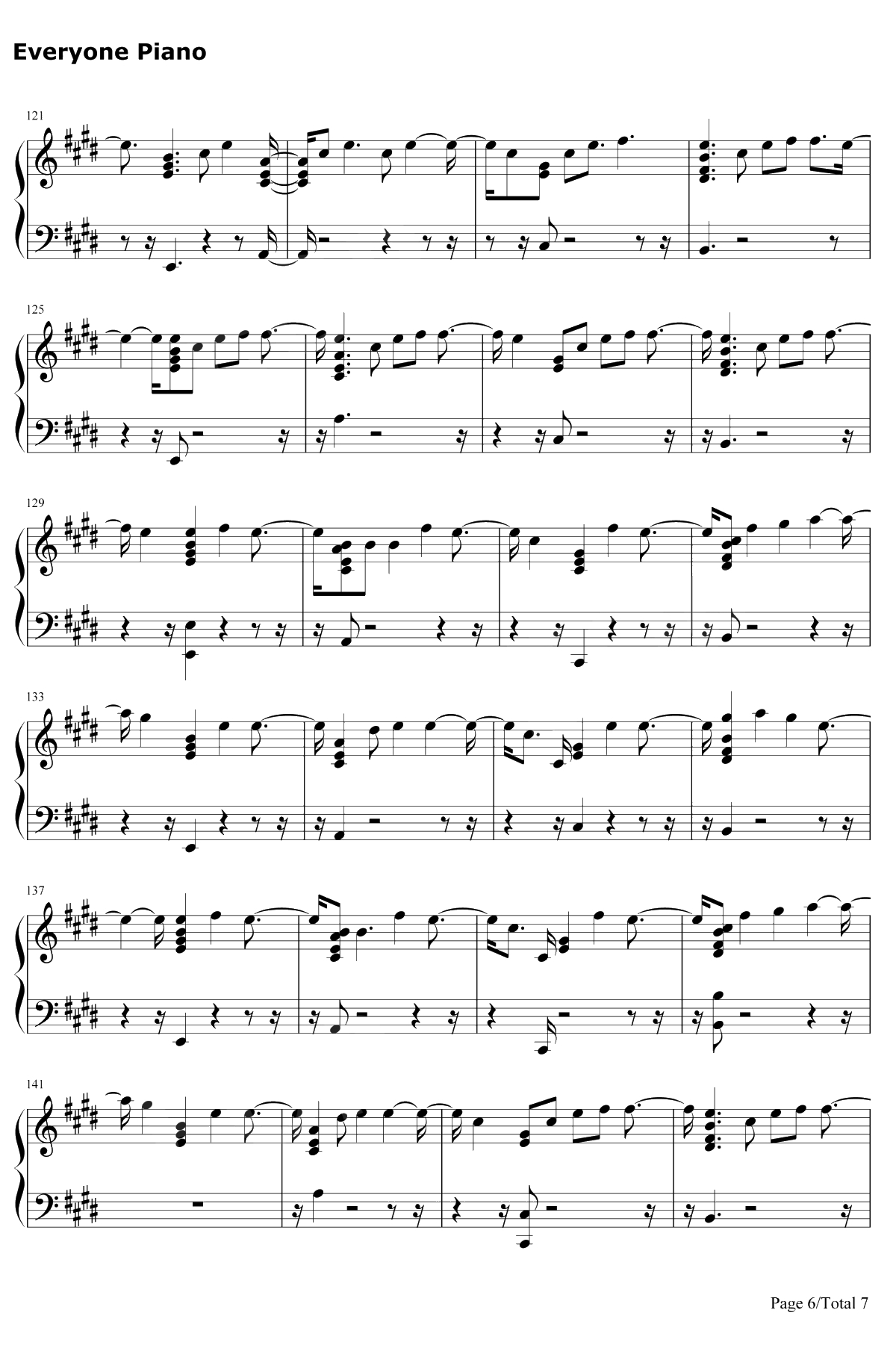 Babe钢琴谱-Sugarland / Taylor Swift6