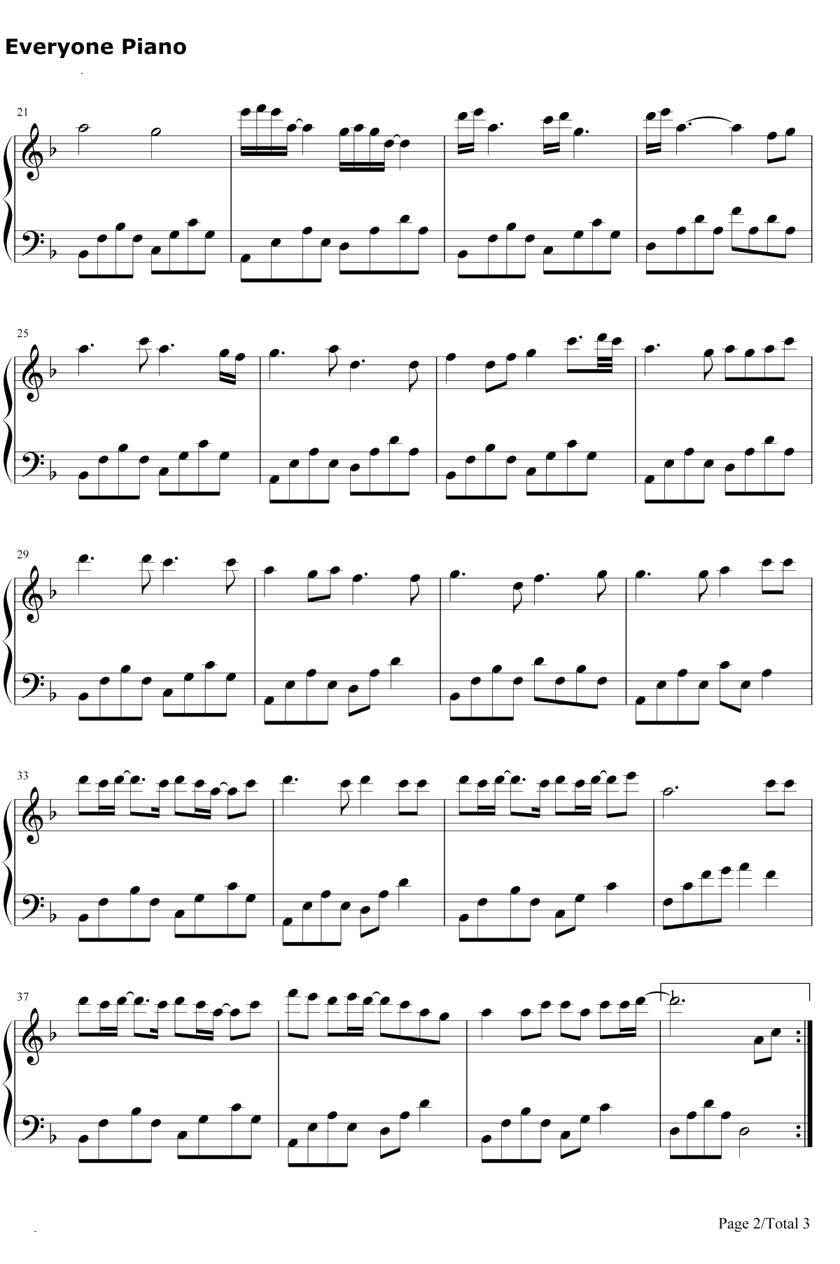 东风志钢琴谱-Aki阿杰2