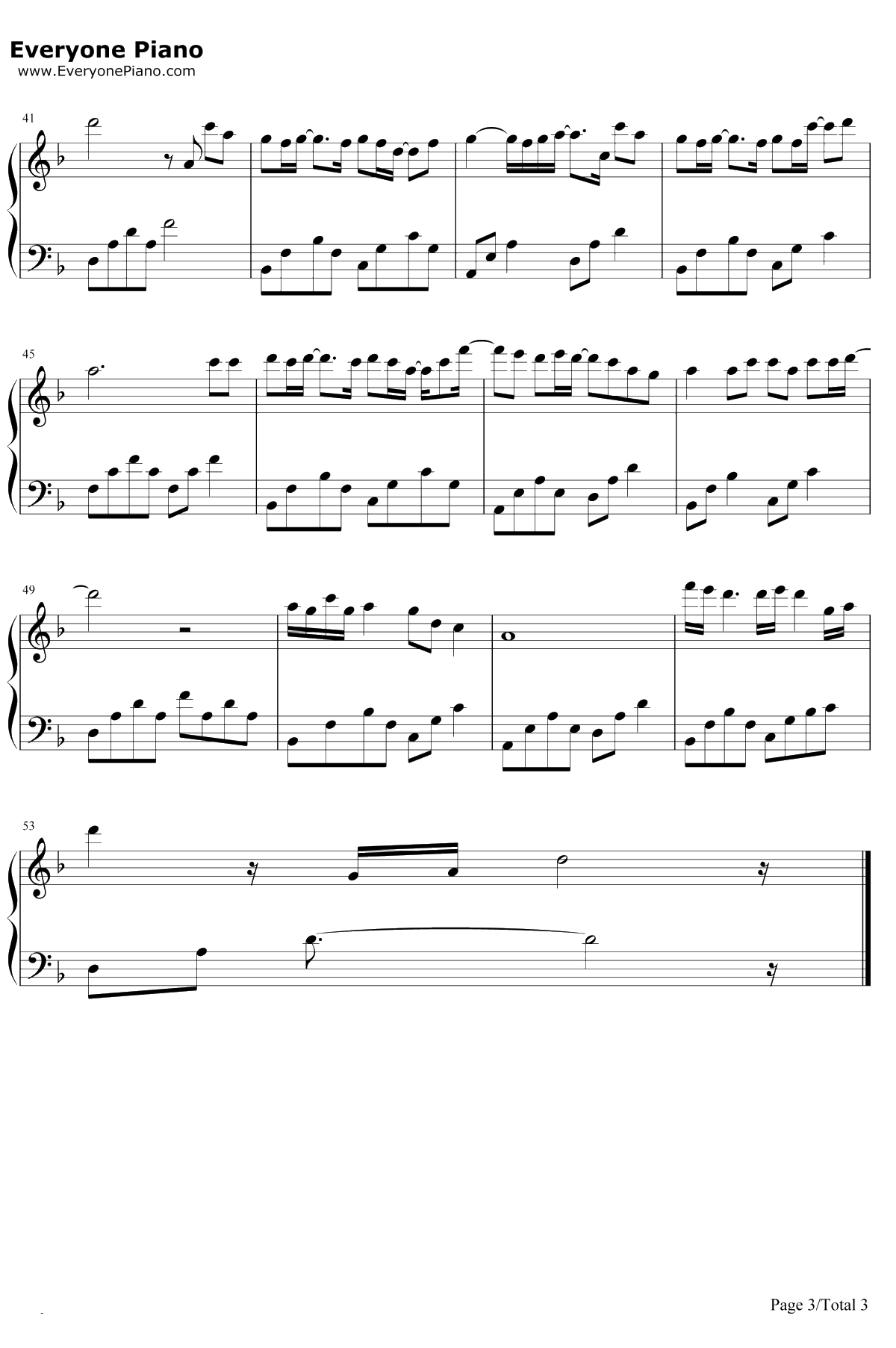 东风志钢琴谱-Aki阿杰3