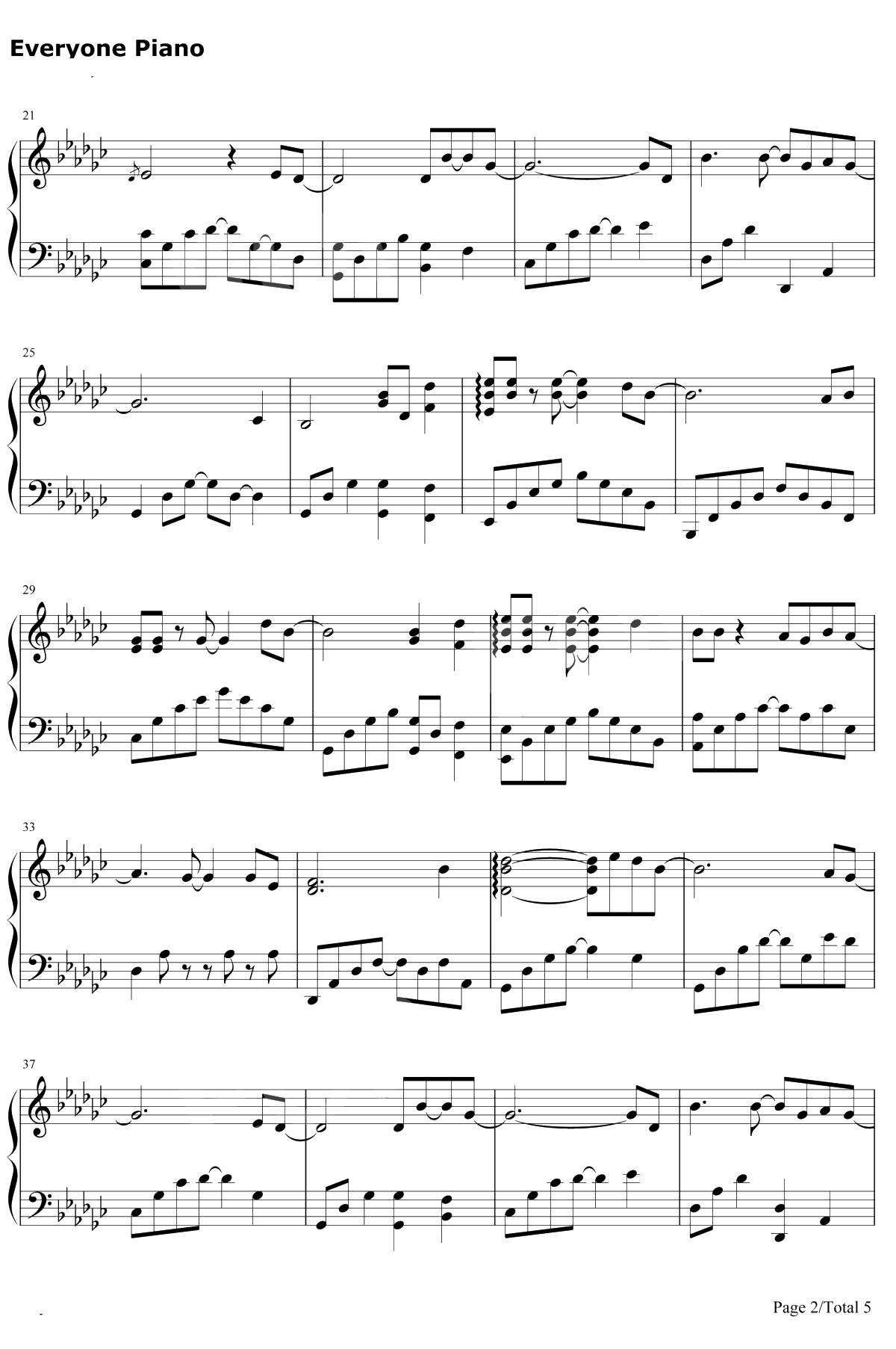 再见钢琴谱-王俊凯2