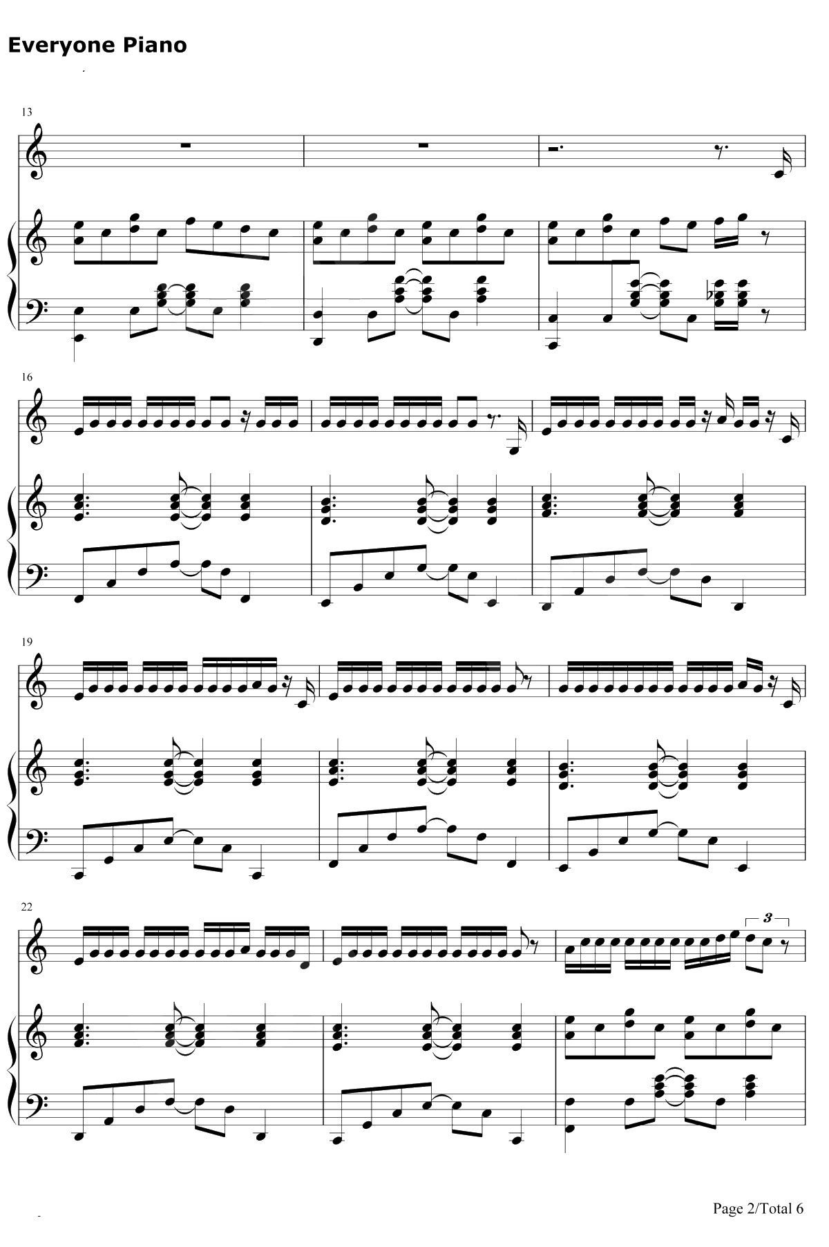 花钢琴谱-片寄凉太/数原龙友2