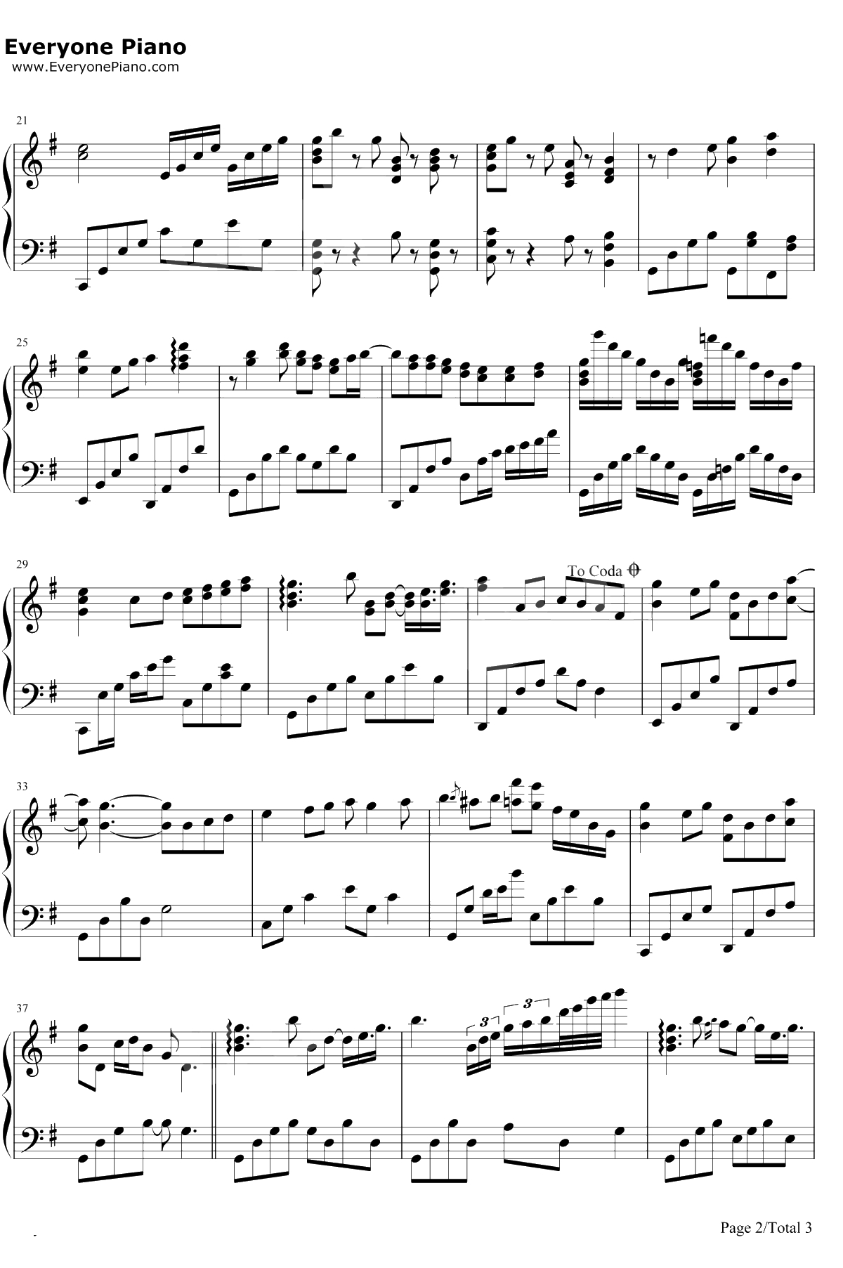 何日君再来 钢琴谱-邓丽君2