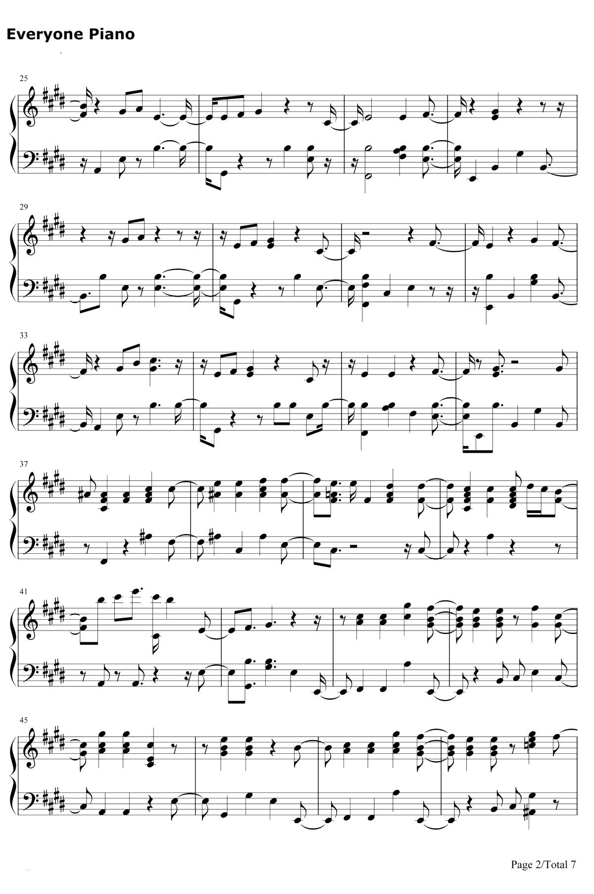 Change钢琴谱-Charlie Puth / James Taylor2