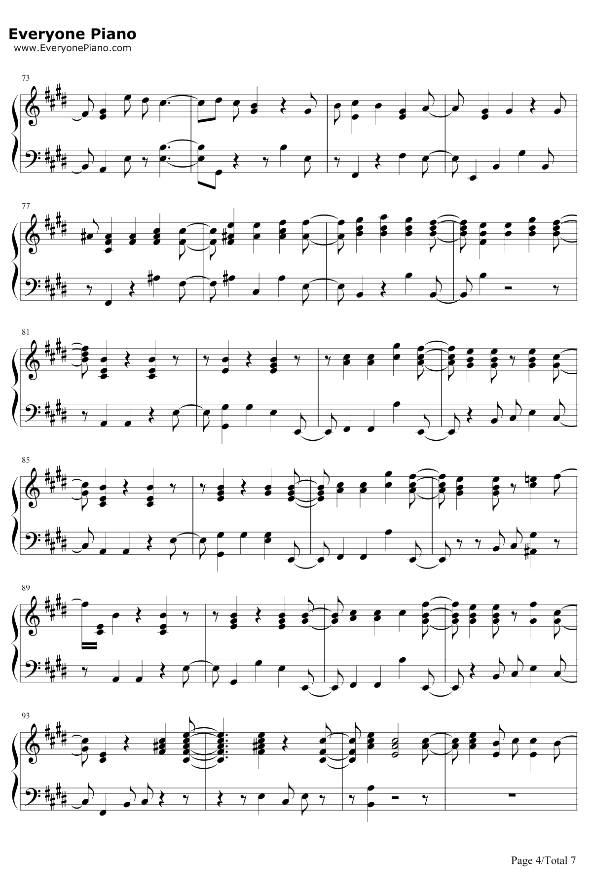 Change钢琴谱-Charlie Puth / James Taylor4