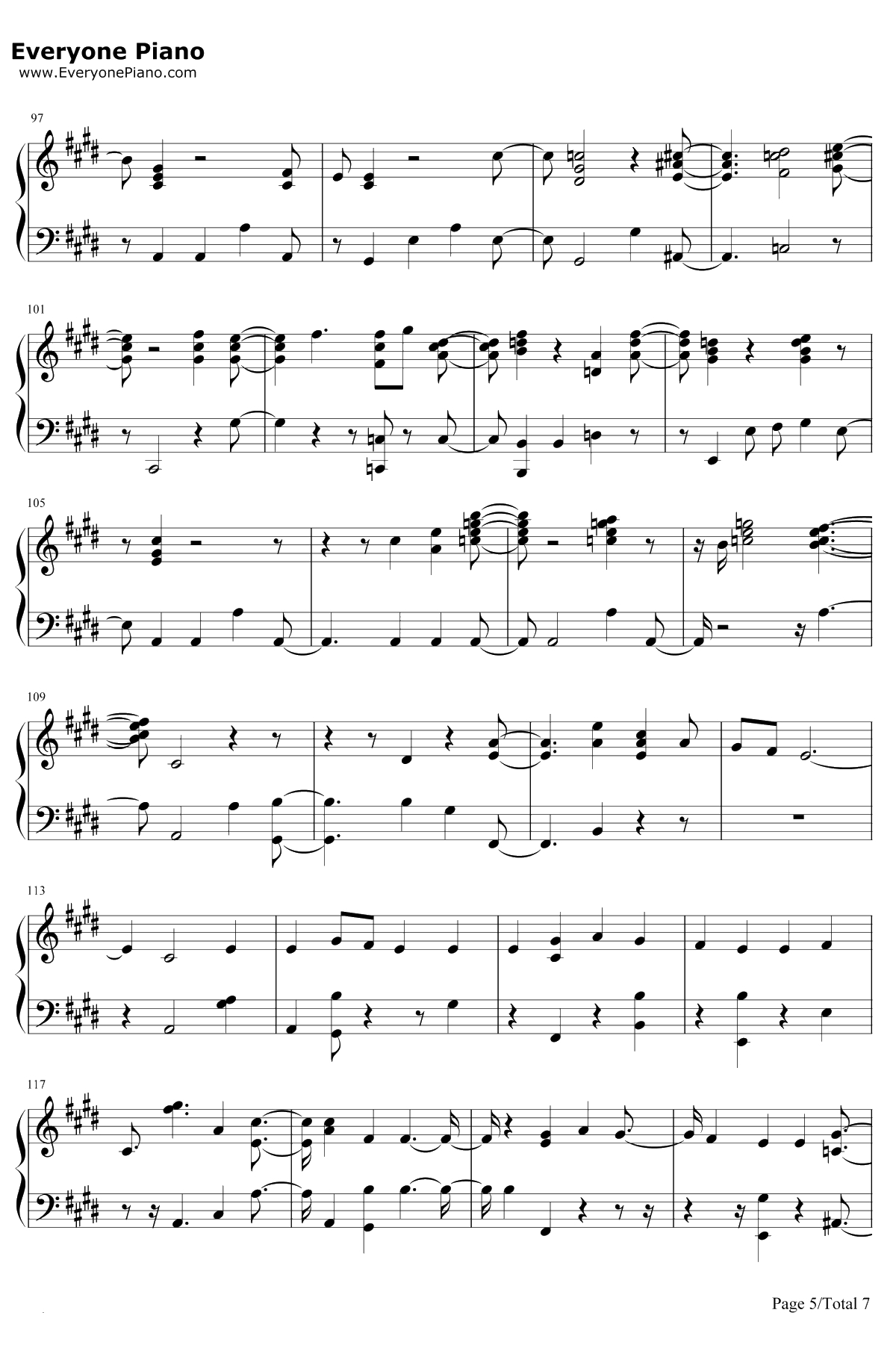 Change钢琴谱-Charlie Puth / James Taylor5