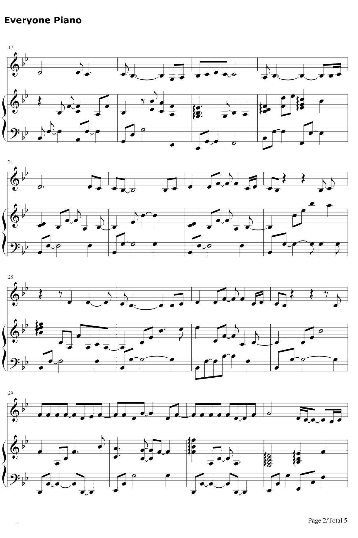 Journey钢琴谱-张韶涵2