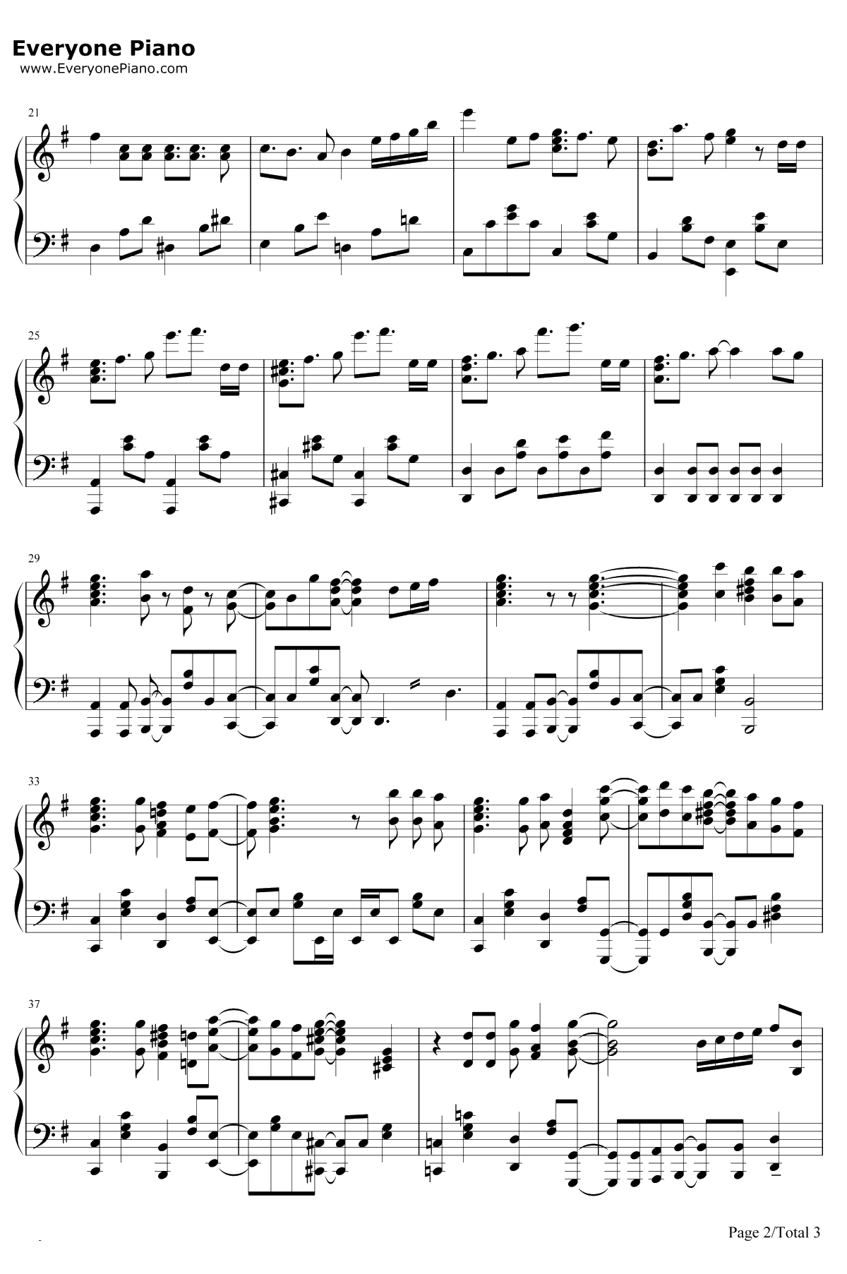 Beautiful World钢琴谱-XX:me2