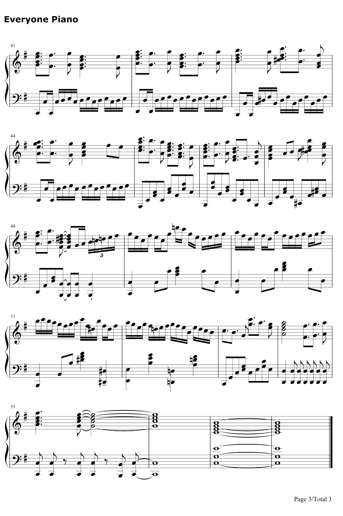 Beautiful World钢琴谱-XX:me3