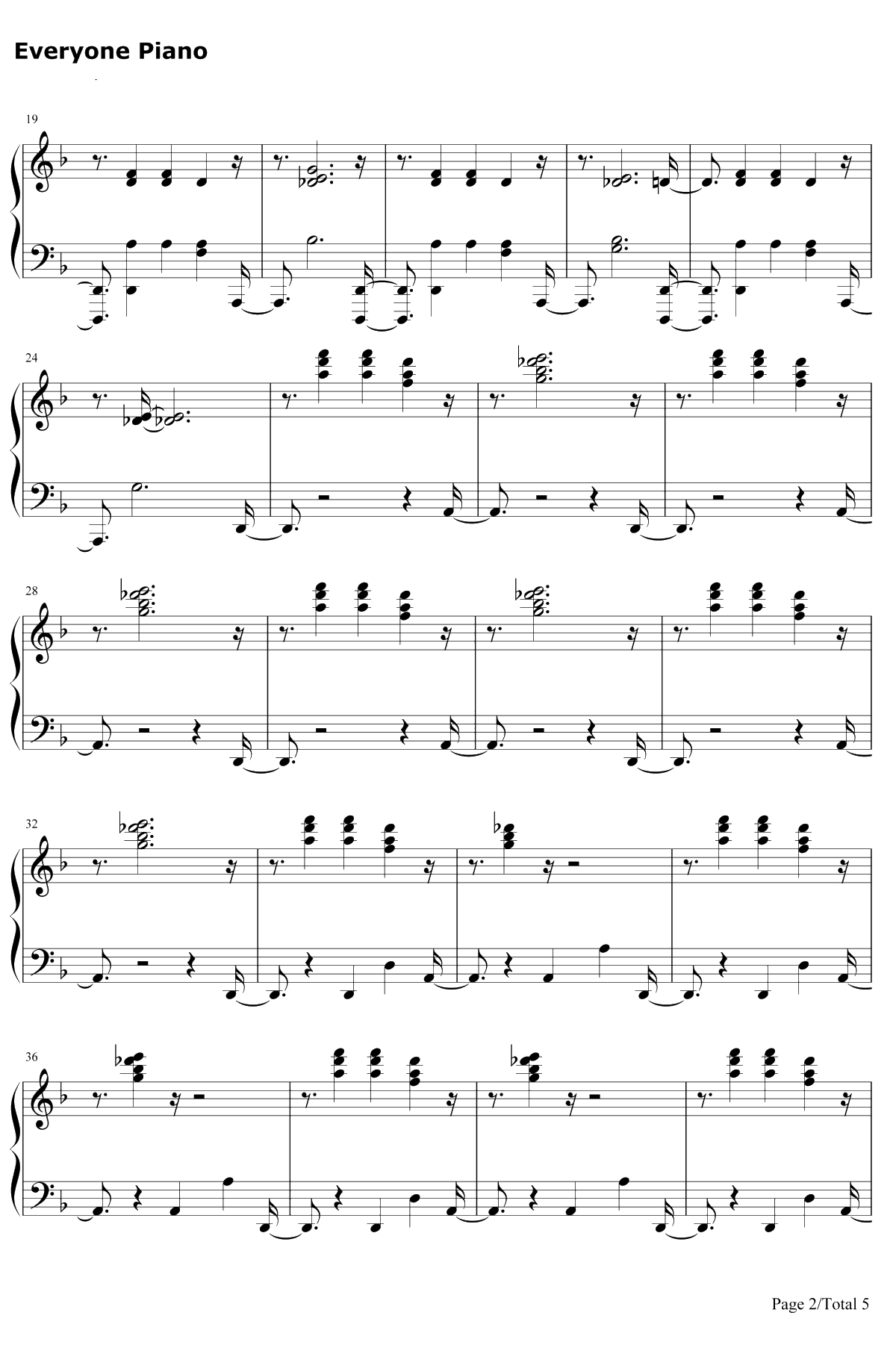 No Name钢琴谱-NF2