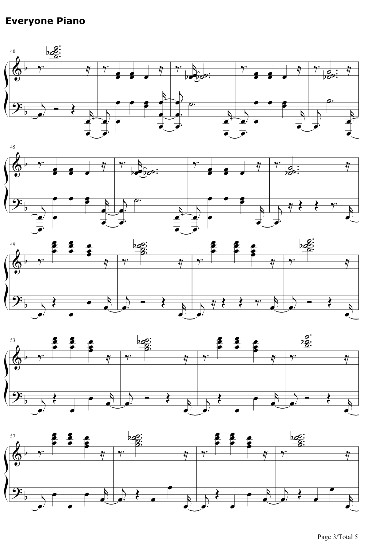 No Name钢琴谱-NF3