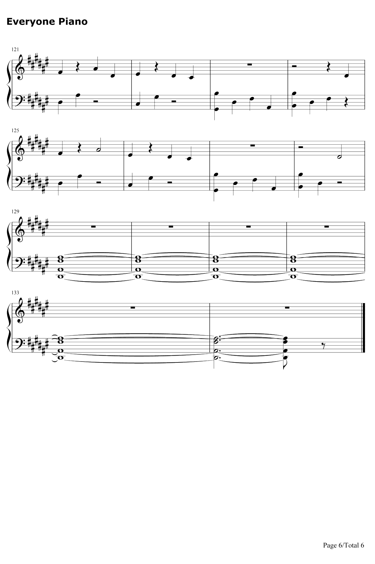 Everyday钢琴谱-Marshmello / Logic6