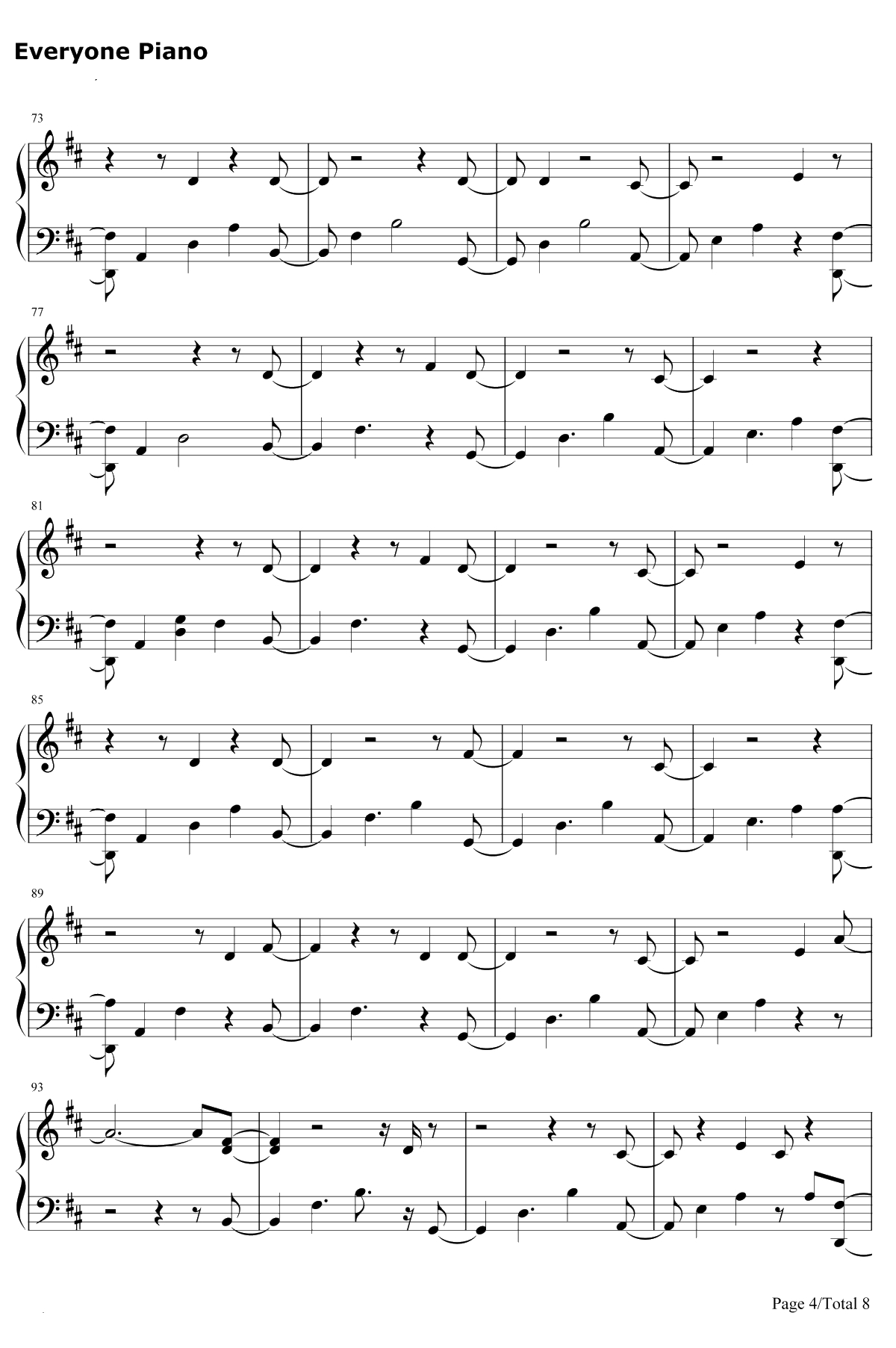 Follow Your Fire钢琴谱-Kodaline4