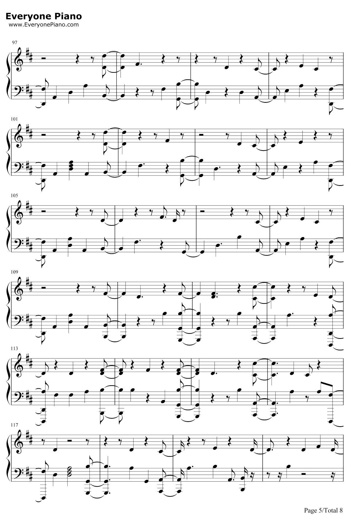 Follow Your Fire钢琴谱-Kodaline5