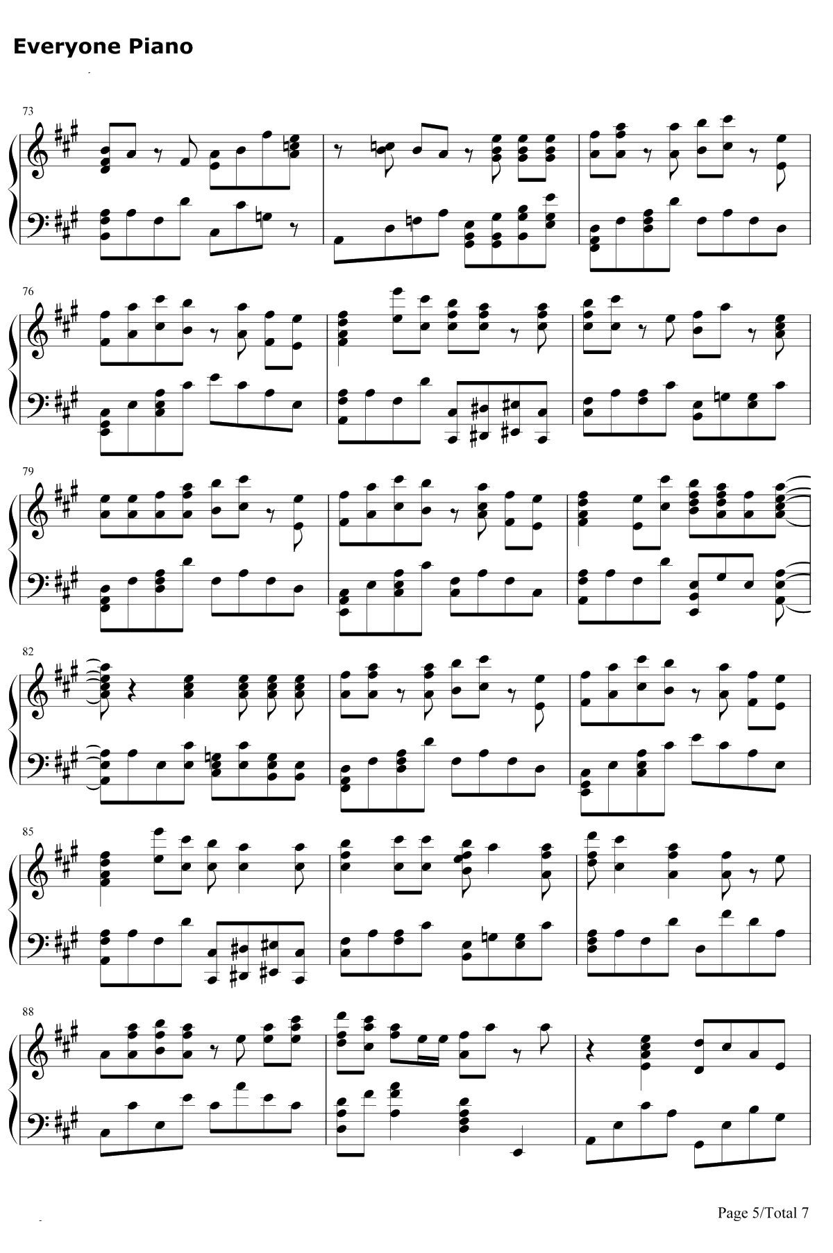 アヤノの幸福理論钢琴谱-Jin5