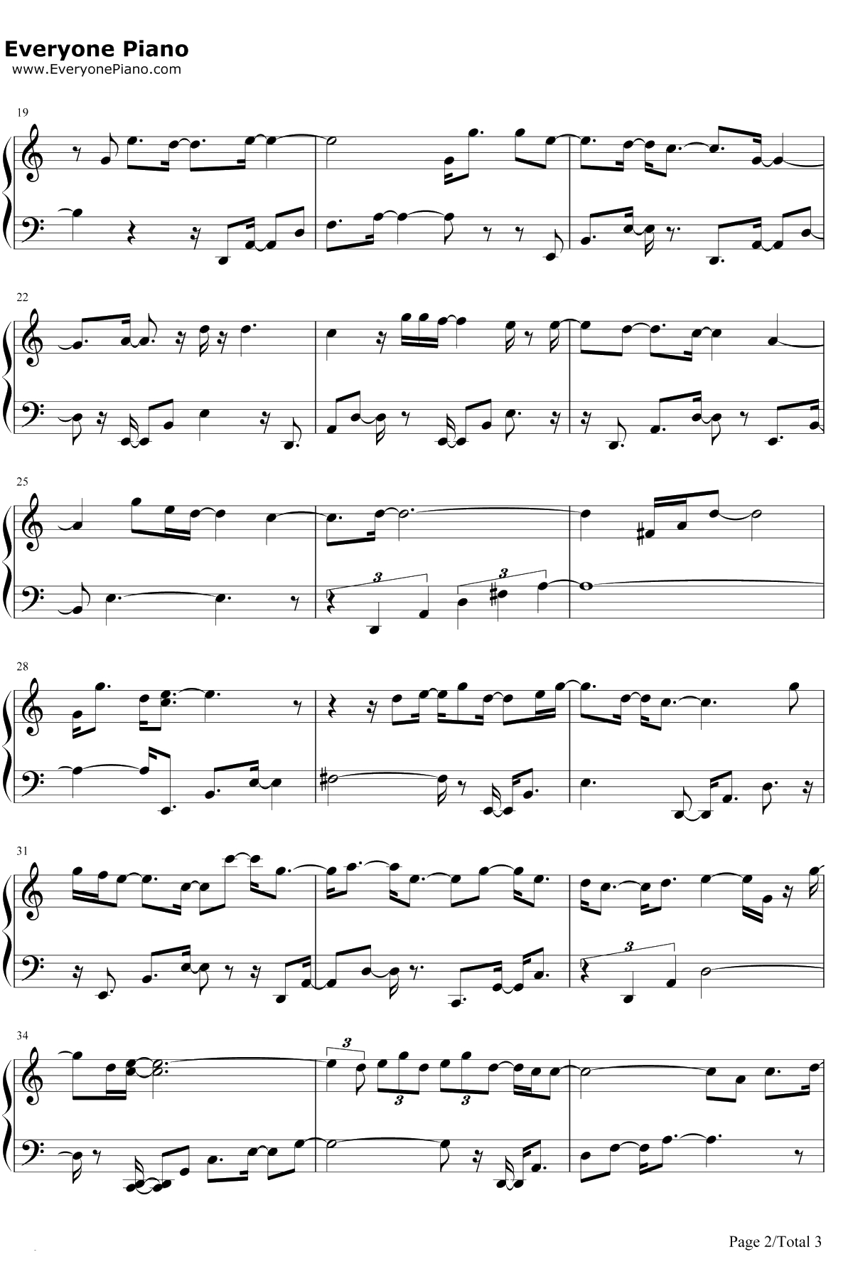 时光正好 钢琴谱-郁可唯2