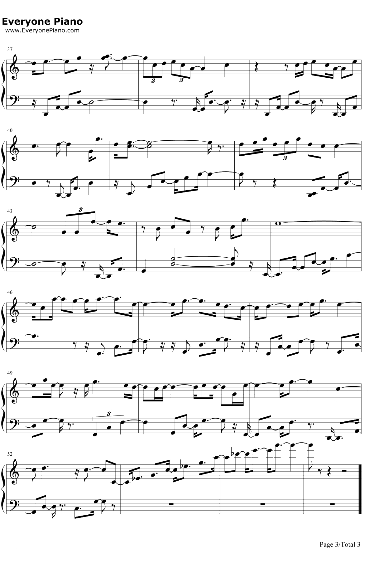 时光正好 钢琴谱-郁可唯3