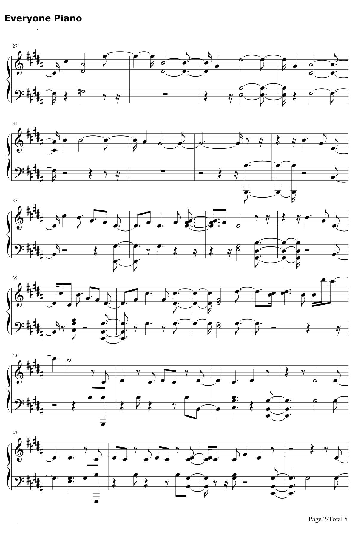 Don't Leave Me钢琴谱-防弹少年团2