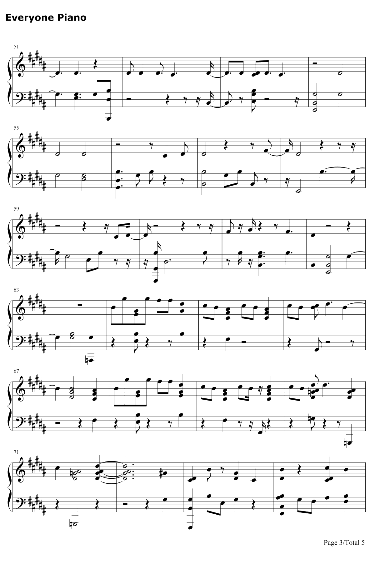 Don't Leave Me钢琴谱-防弹少年团3