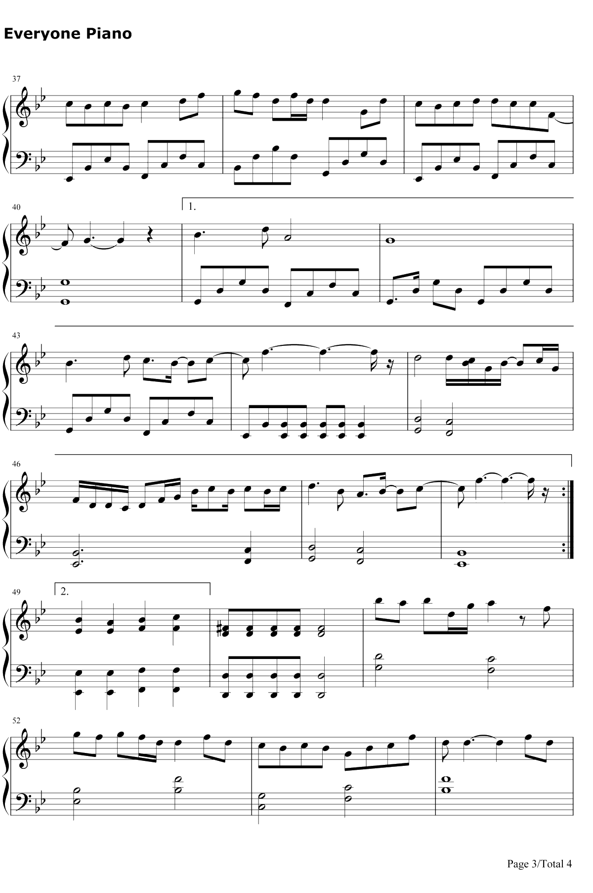 回忆总想哭钢琴谱-南宫嘉骏/姜玉阳3