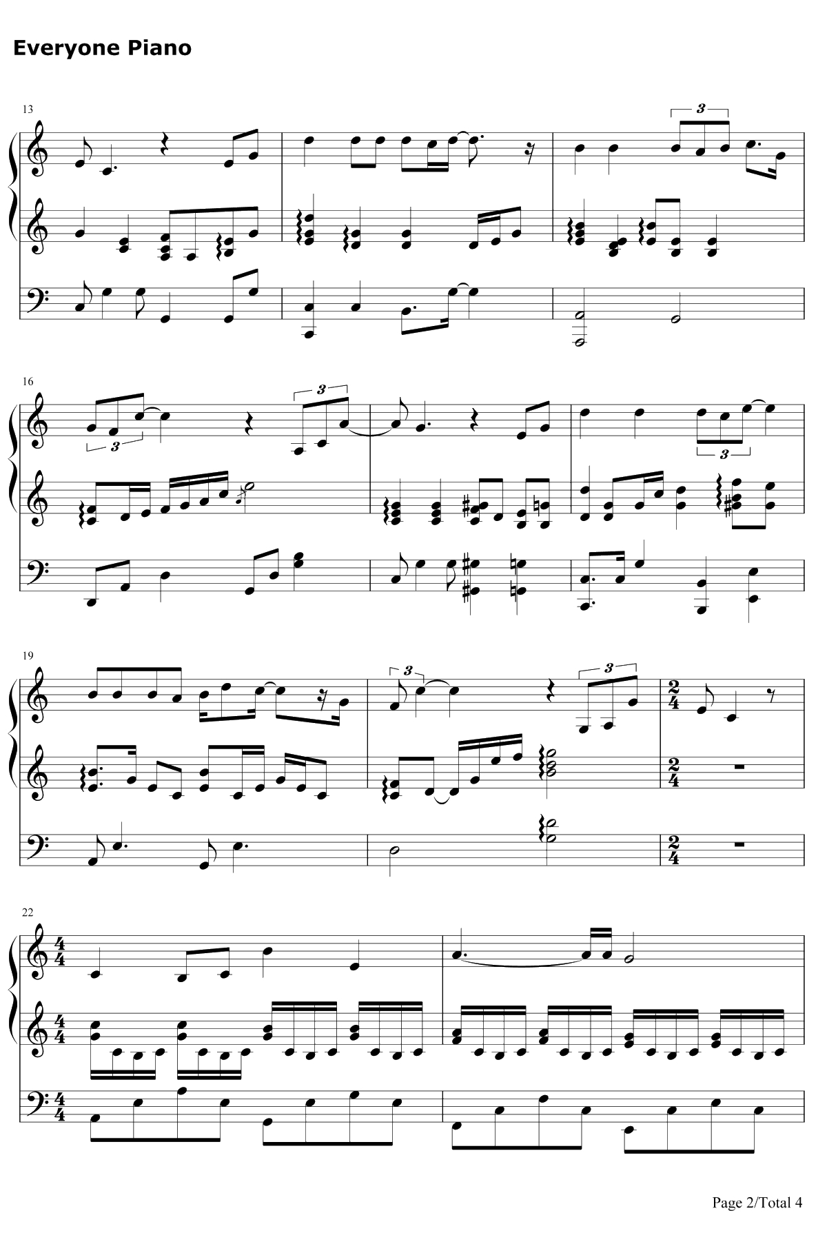 从前慢钢琴谱-段奥娟2