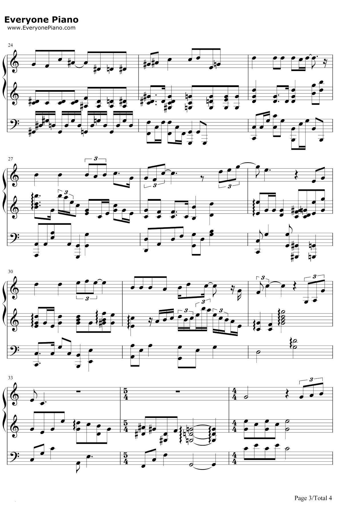 从前慢钢琴谱-段奥娟3