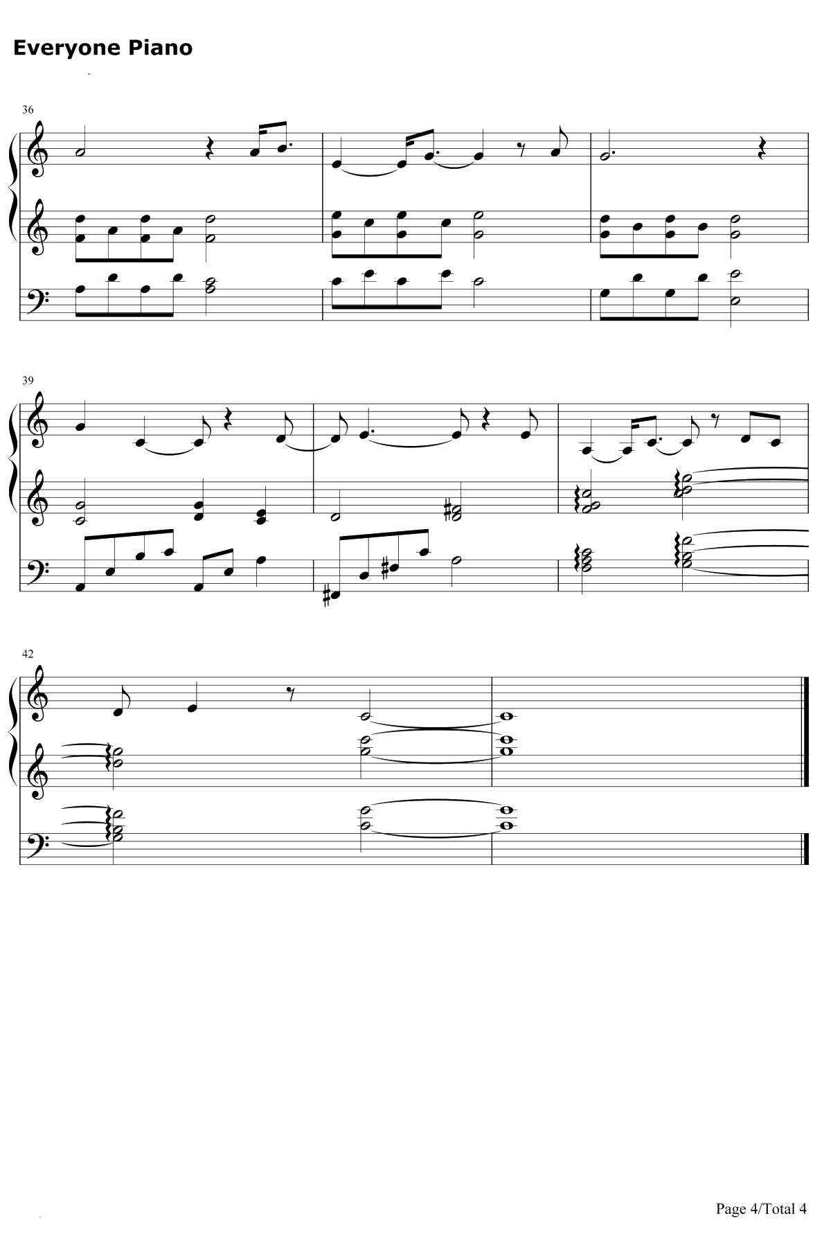 从前慢钢琴谱-段奥娟4