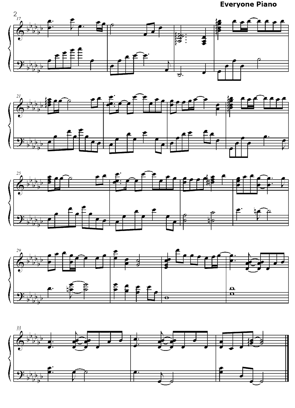 もどかしい世界の上で钢琴谱-牧野由依-欢迎加入NHK!ED22