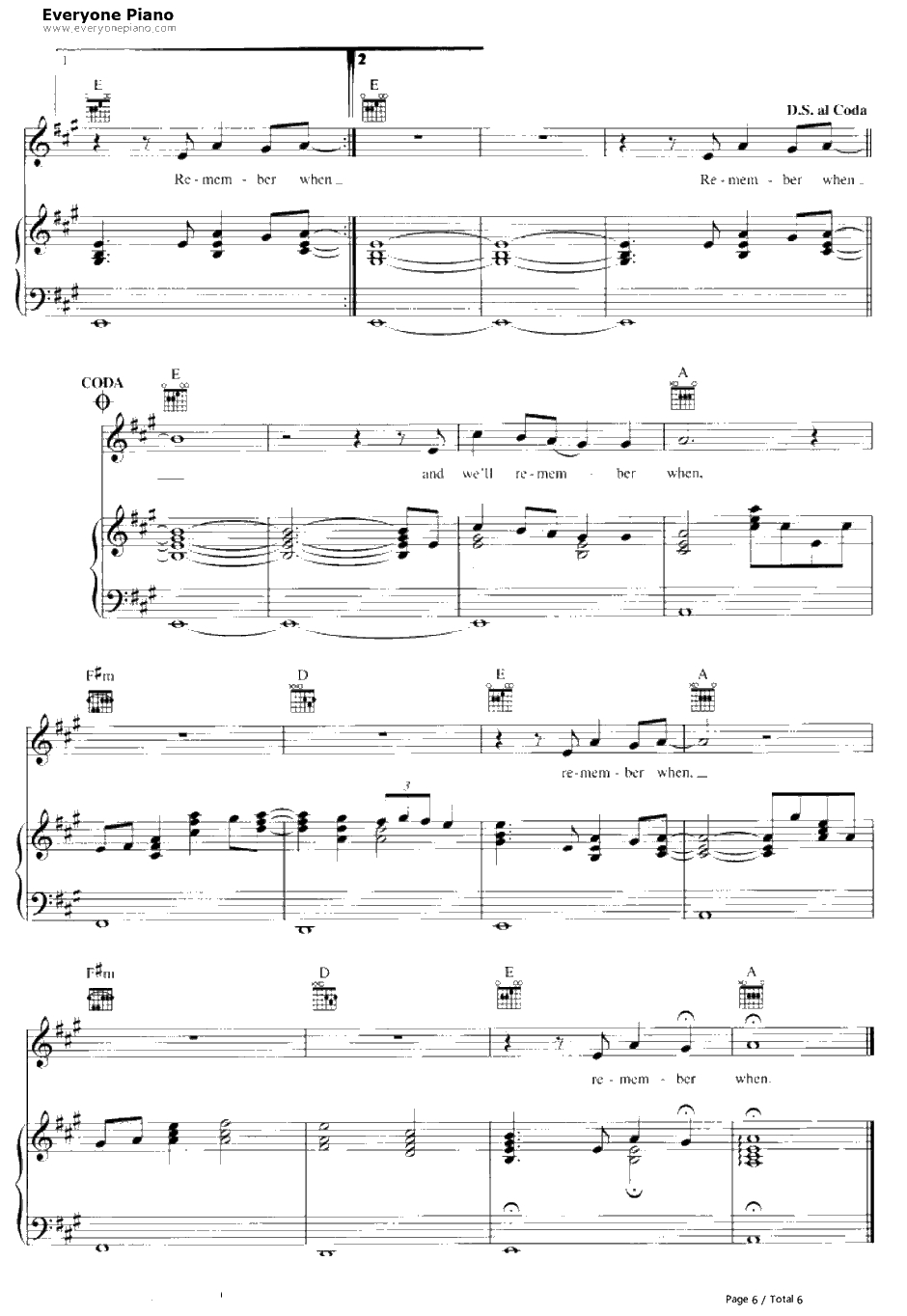 Remember When钢琴谱-AlanJackson6