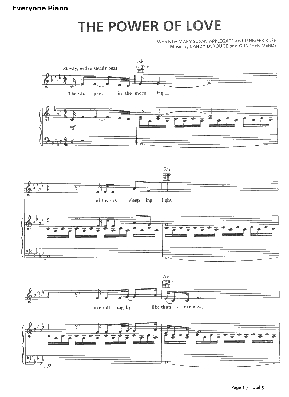 The Powero fLove钢琴谱-CelineDion1