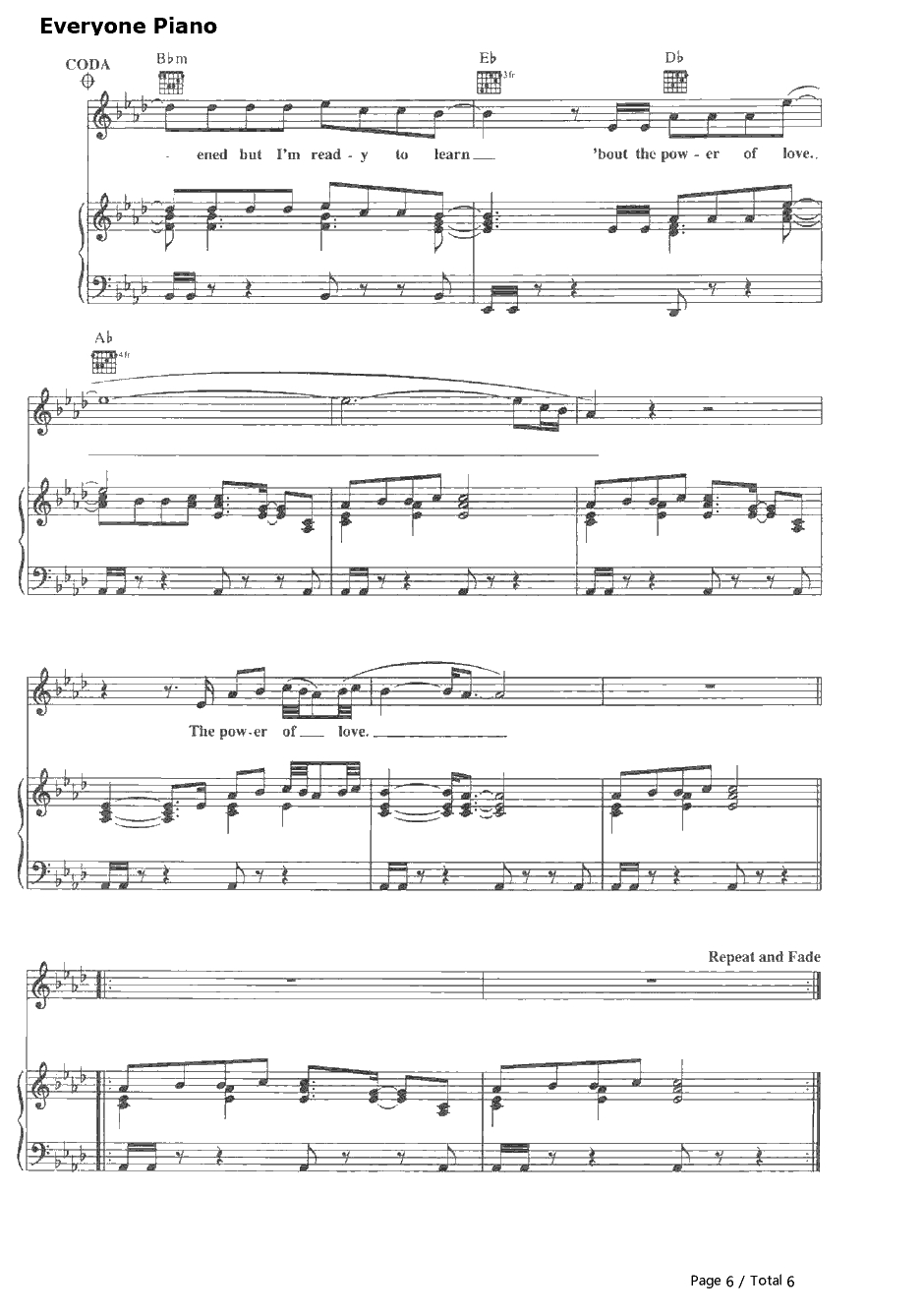 The Powero fLove钢琴谱-CelineDion6