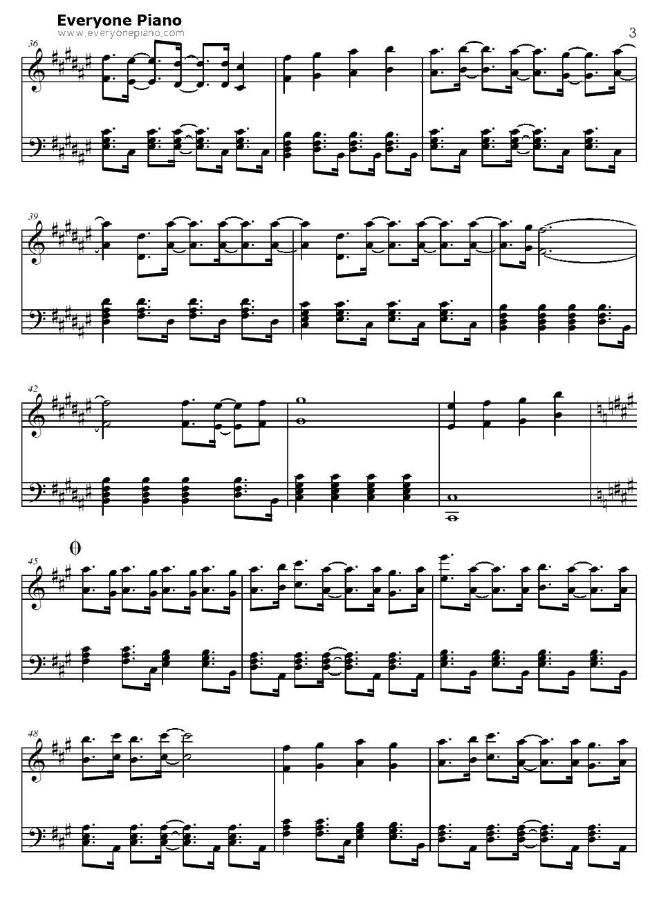 snow angel钢琴谱-KOTOKO-拜托了老师插曲3