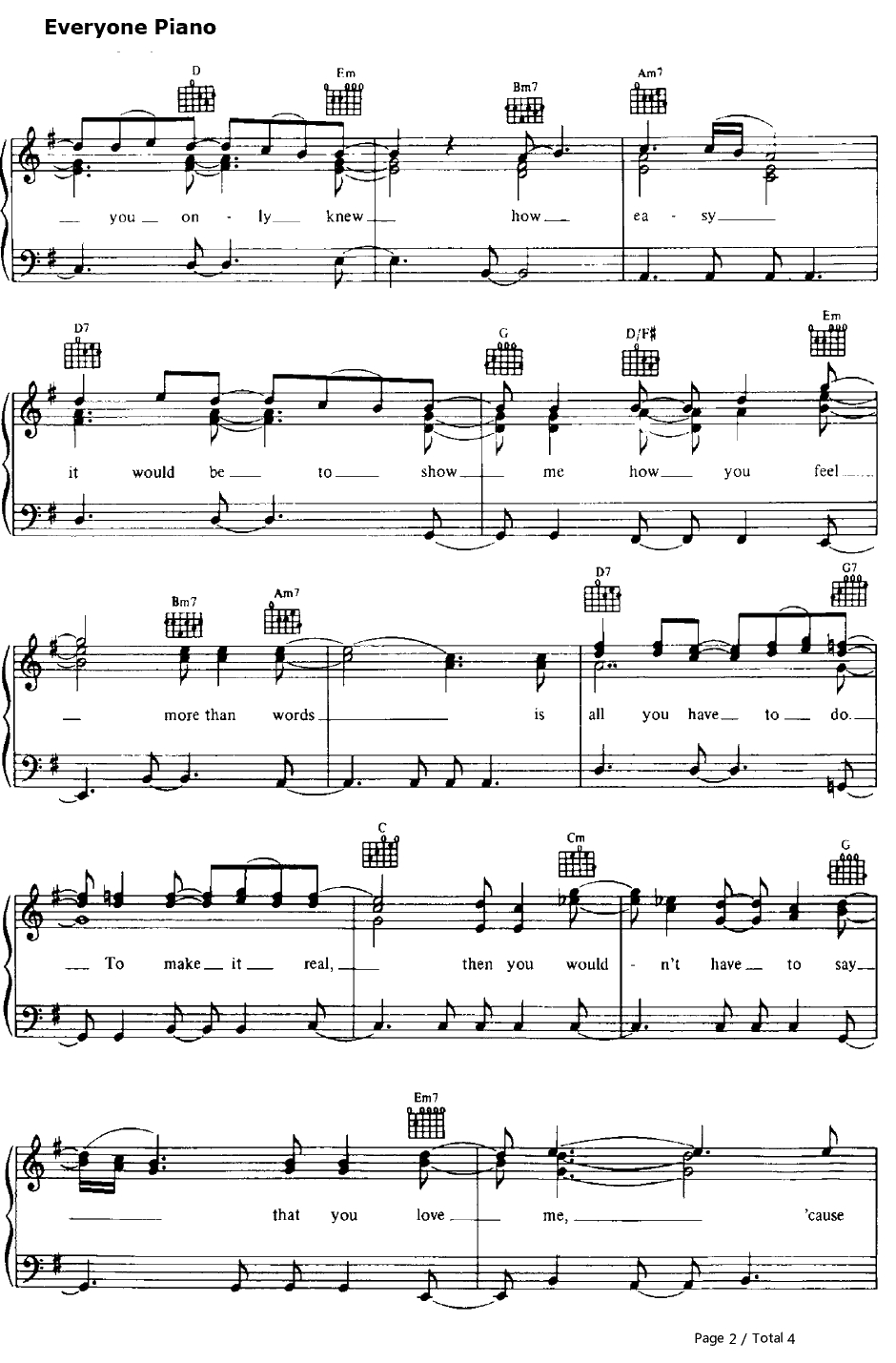 More Than Words钢琴谱-Extreme2