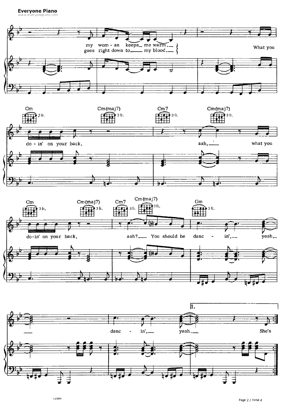 You Should Be Dancing钢琴谱-BeeGees2