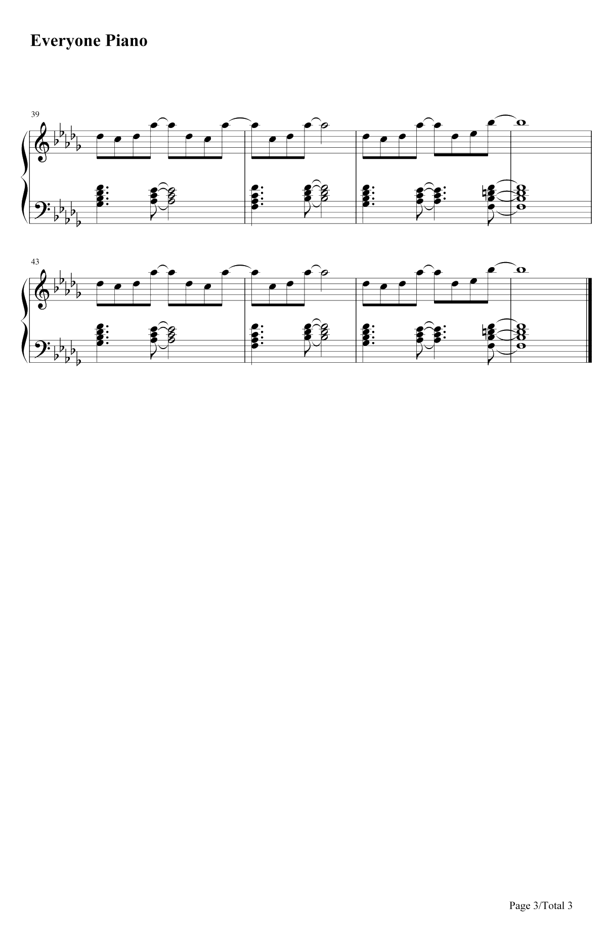 ただいま。钢琴谱-竹达彩奈-我的妹妹哪有这么可爱。ED123