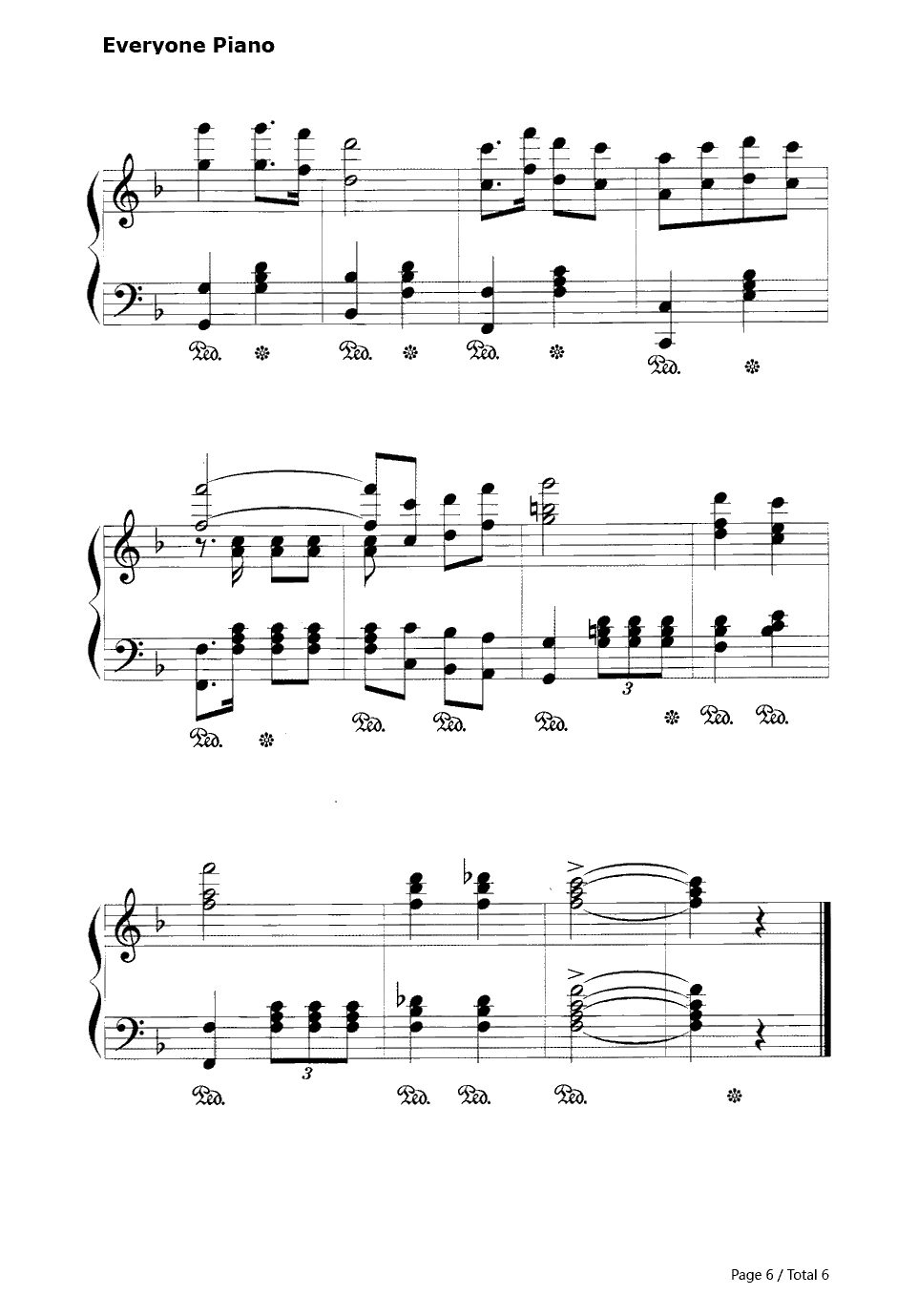 红星闪闪放光彩钢琴谱-傅庚辰6