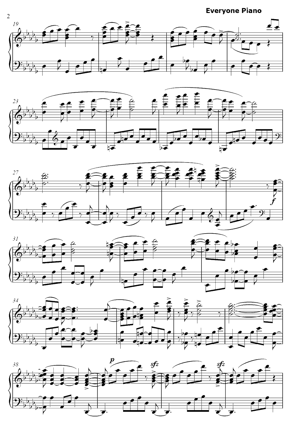 Zzz钢琴谱-佐咲纱花-日常ED2