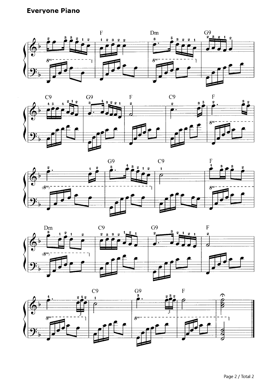 边疆的泉水清又纯钢琴谱--李谷一2