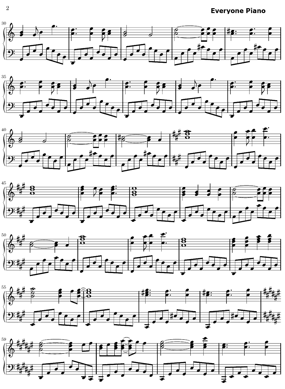 Will钢琴谱-梶浦由记-潘朵拉之心OST2