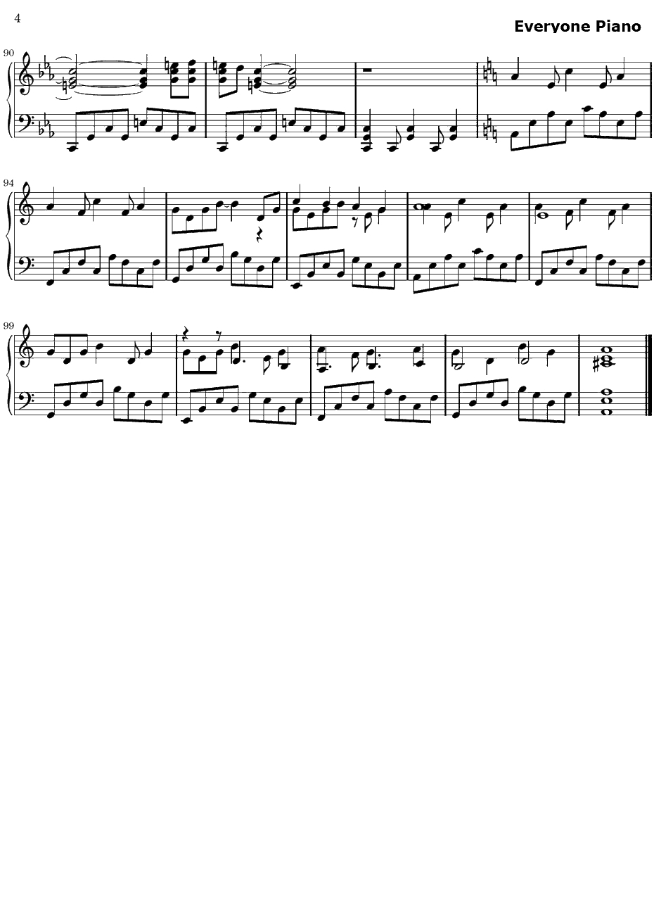 Will钢琴谱-梶浦由记-潘朵拉之心OST4