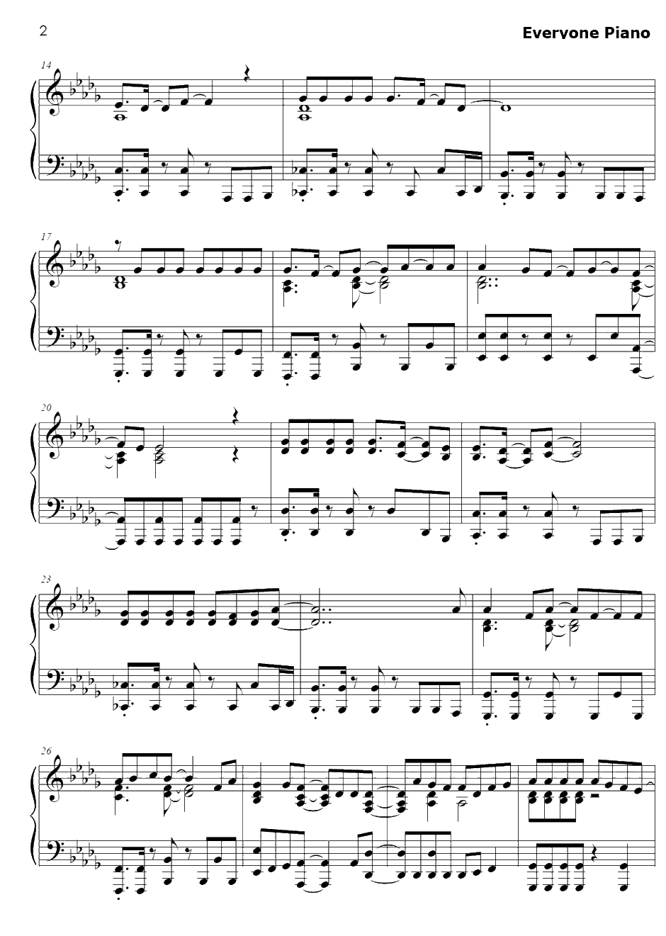 ココロのちず钢琴谱-BOYSTYLE-心之航海图-海贼王OP52