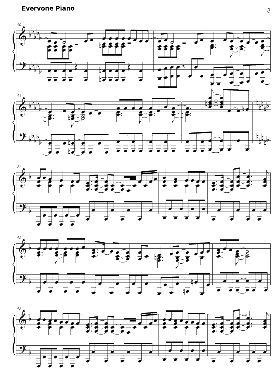 ココロのちず钢琴谱-BOYSTYLE-心之航海图-海贼王OP53